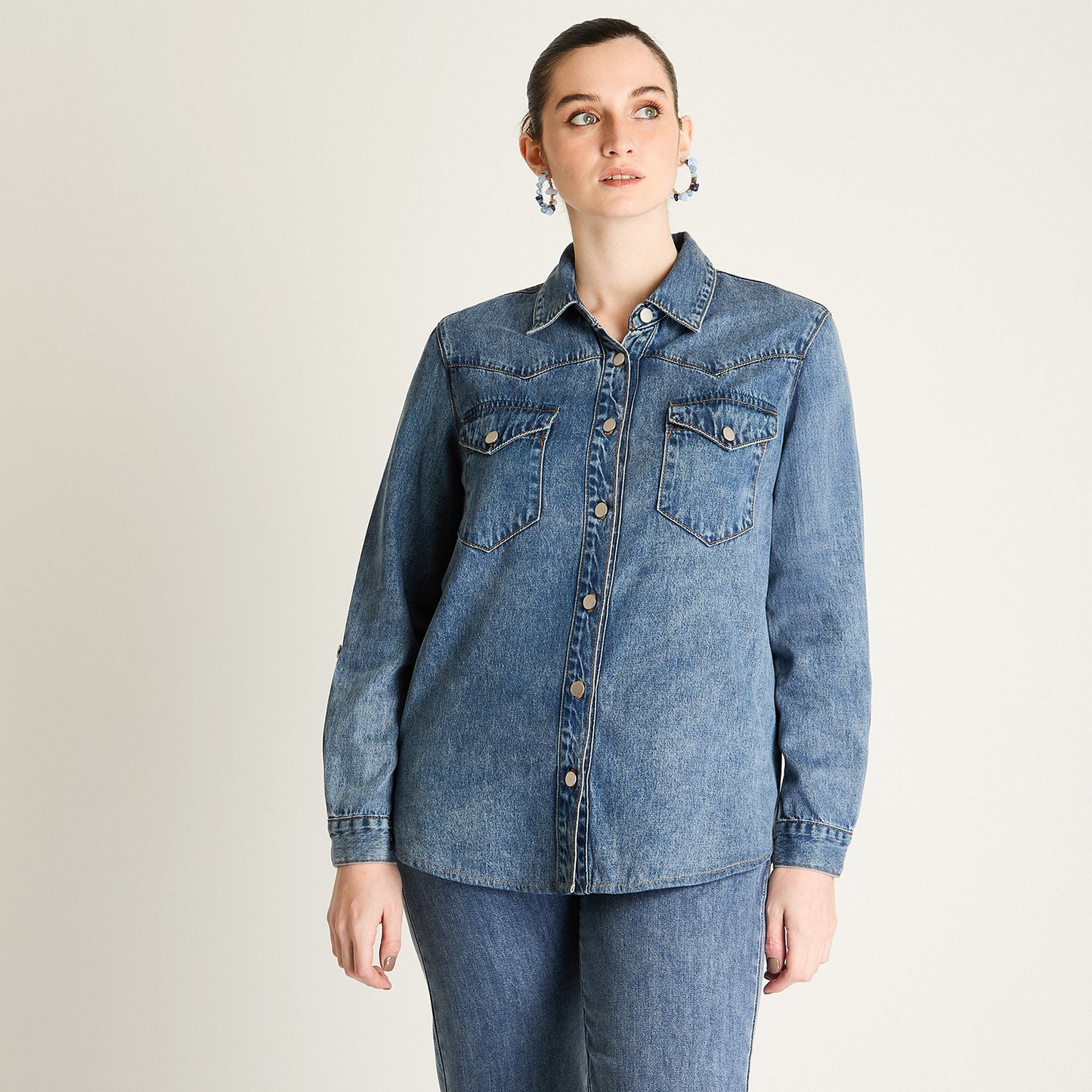 Chaqueta Lyocell Azul