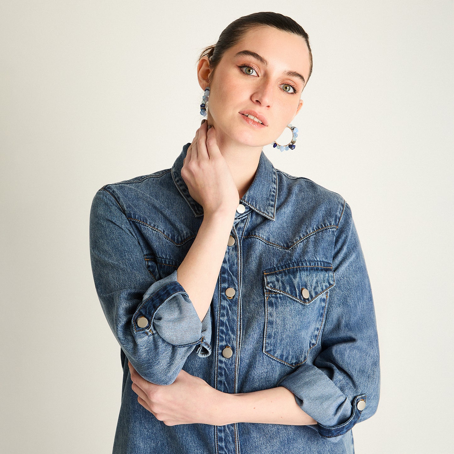 Chaqueta Lyocell Azul