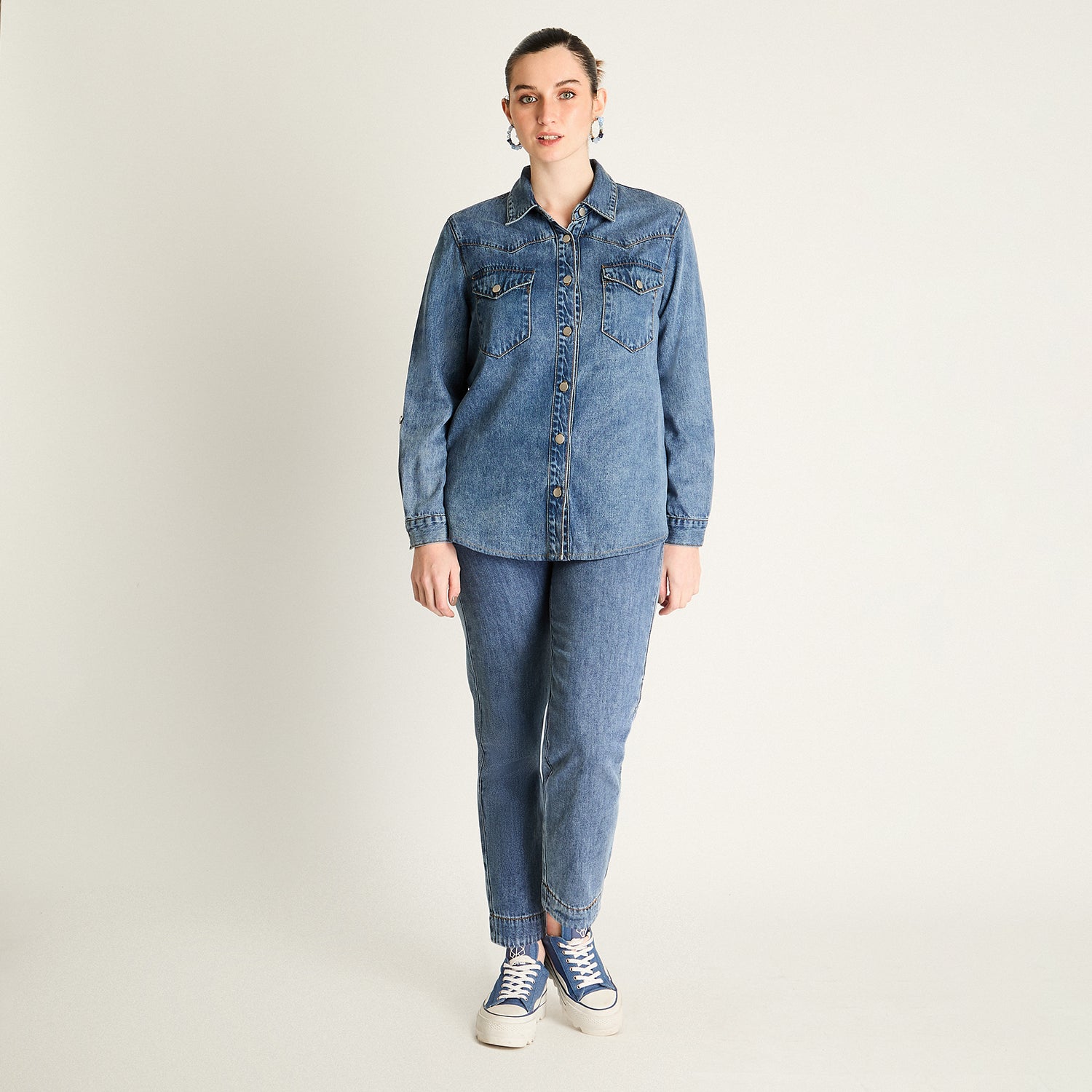 Chaqueta Lyocell Azul