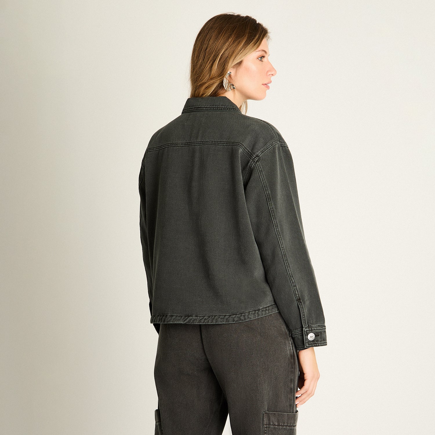 Chaqueta Mezclilla Gris Marengo