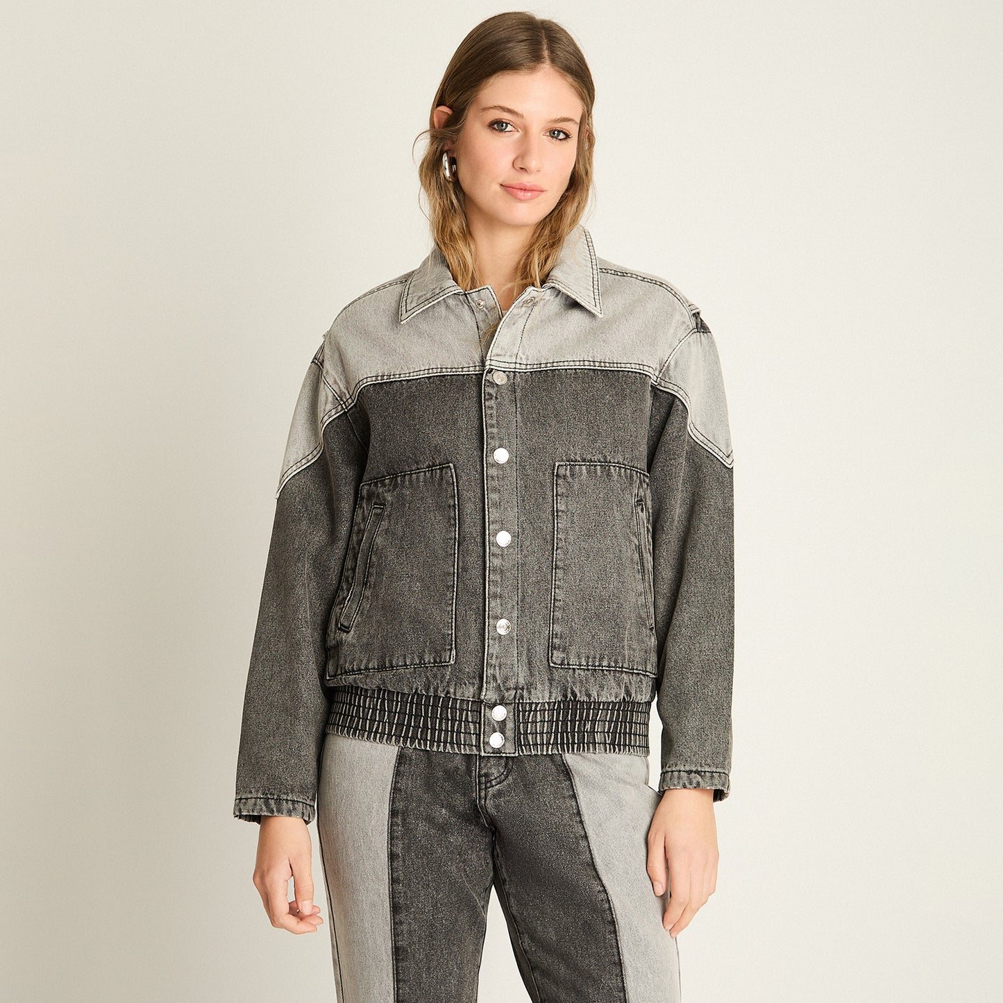 Casaca Mezclilla Gris