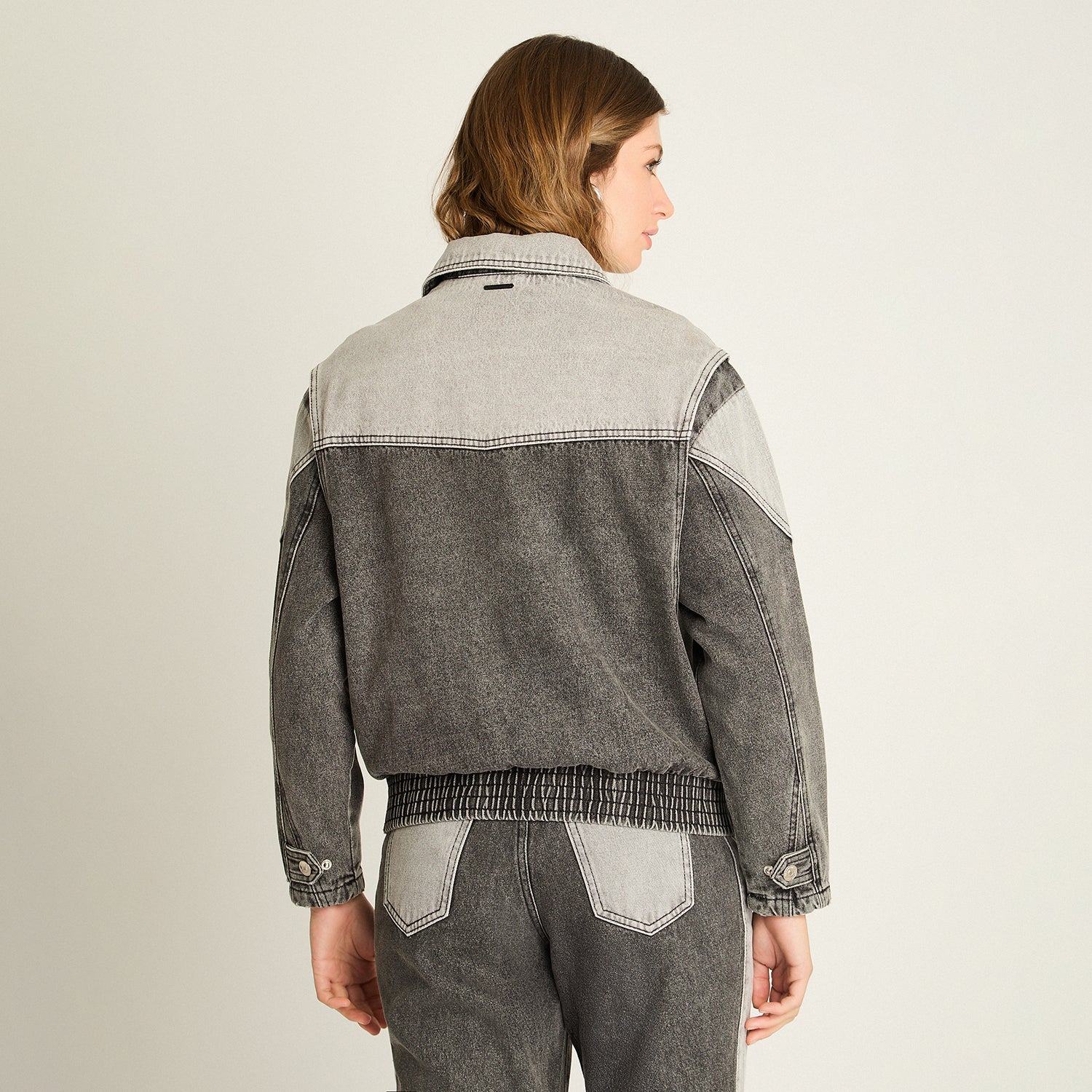 Casaca Mezclilla Gris