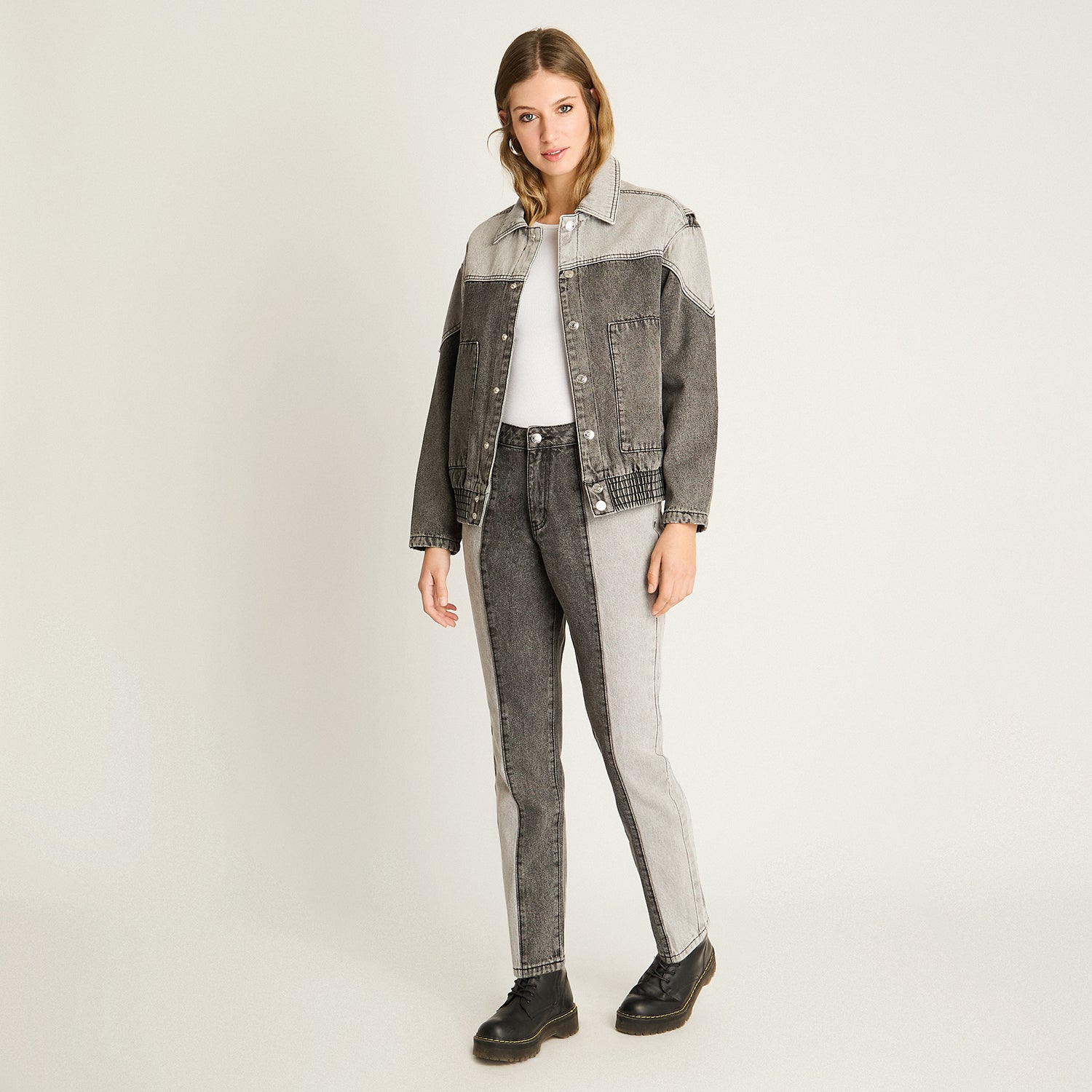 Casaca Mezclilla Gris