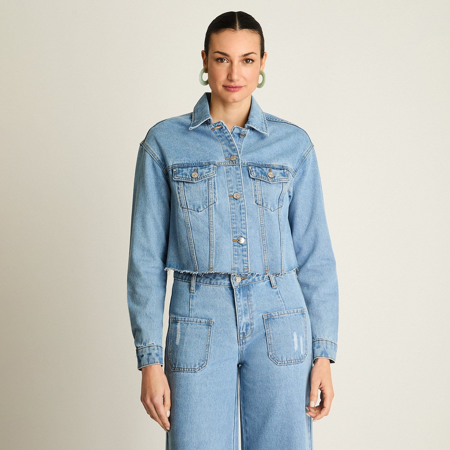 Casaca Mezclilla Celeste