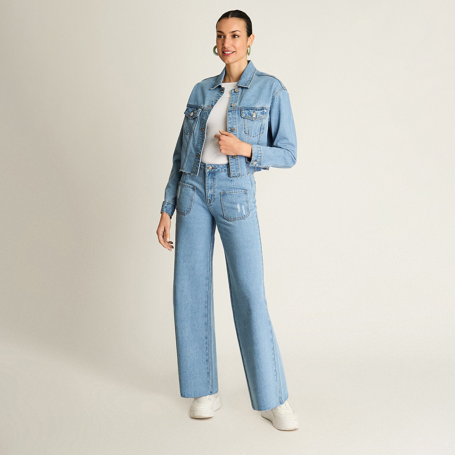 Casaca Mezclilla Celeste