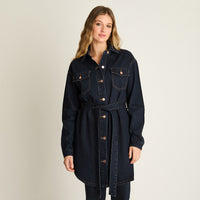 Casaca Mezclilla Azul Oscuro