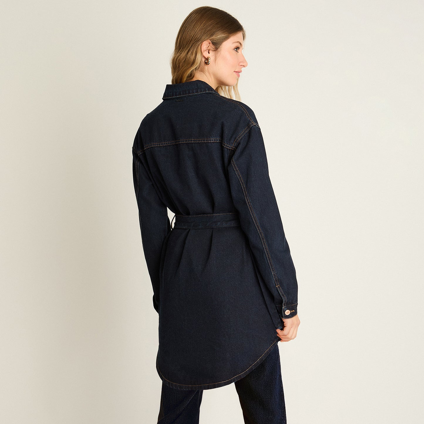 Casaca Mezclilla Azul Oscuro