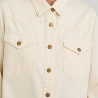 Blusa Manga Larga Lyocell Denim Beige