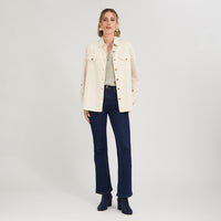 Blusa Manga Larga Lyocell Denim Beige
