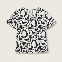 Blusa Crudo Manga Corta Cuello V en plano