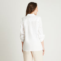 Blusa Blanco Manga Larga Cuello Camisero Lorenzo di Pontti