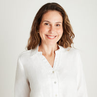 Blusa Blanco Manga Larga Cuello Camisero Lorenzo di Pontti