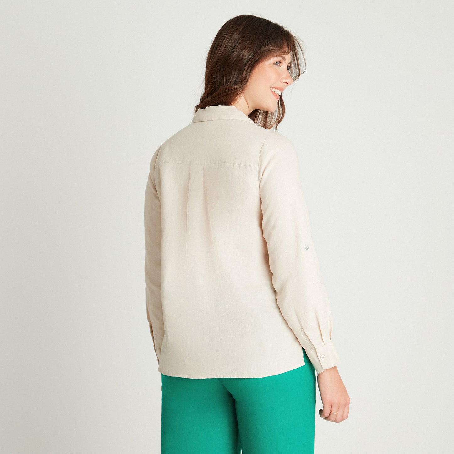 Blusa Arena Manga Larga Cuello Camisero Lorenzo di Pontti