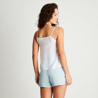 Blusa Blanco Sin Manga Capas - Lorenzo di Pontti