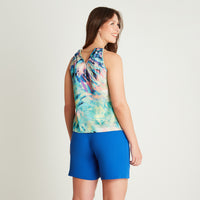 Blusa Verde Sin Manga Estampado Tirantes Lorenzo di Pontti