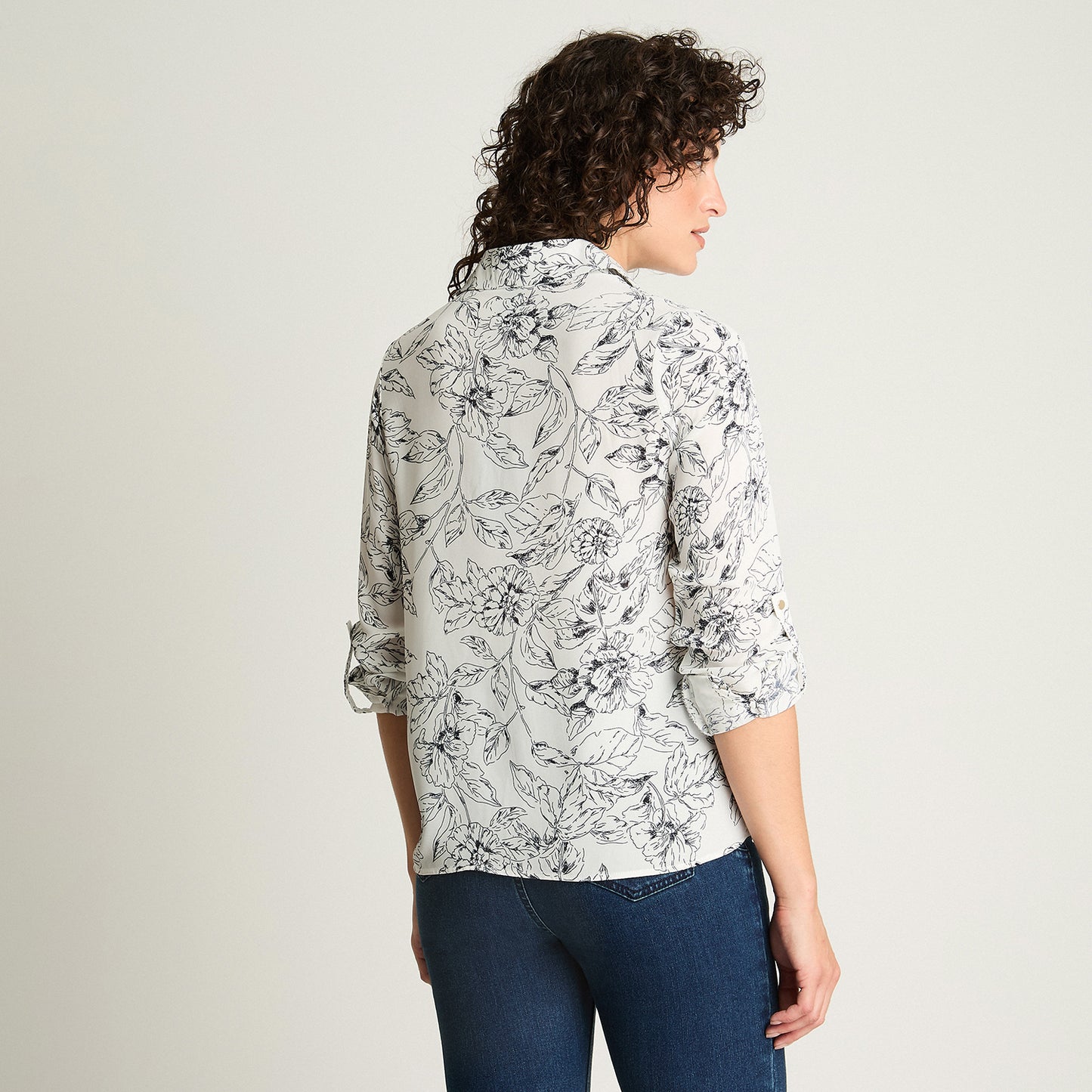 Blusa Camisera Manga Larga Azul Lorenzo Di Pontti