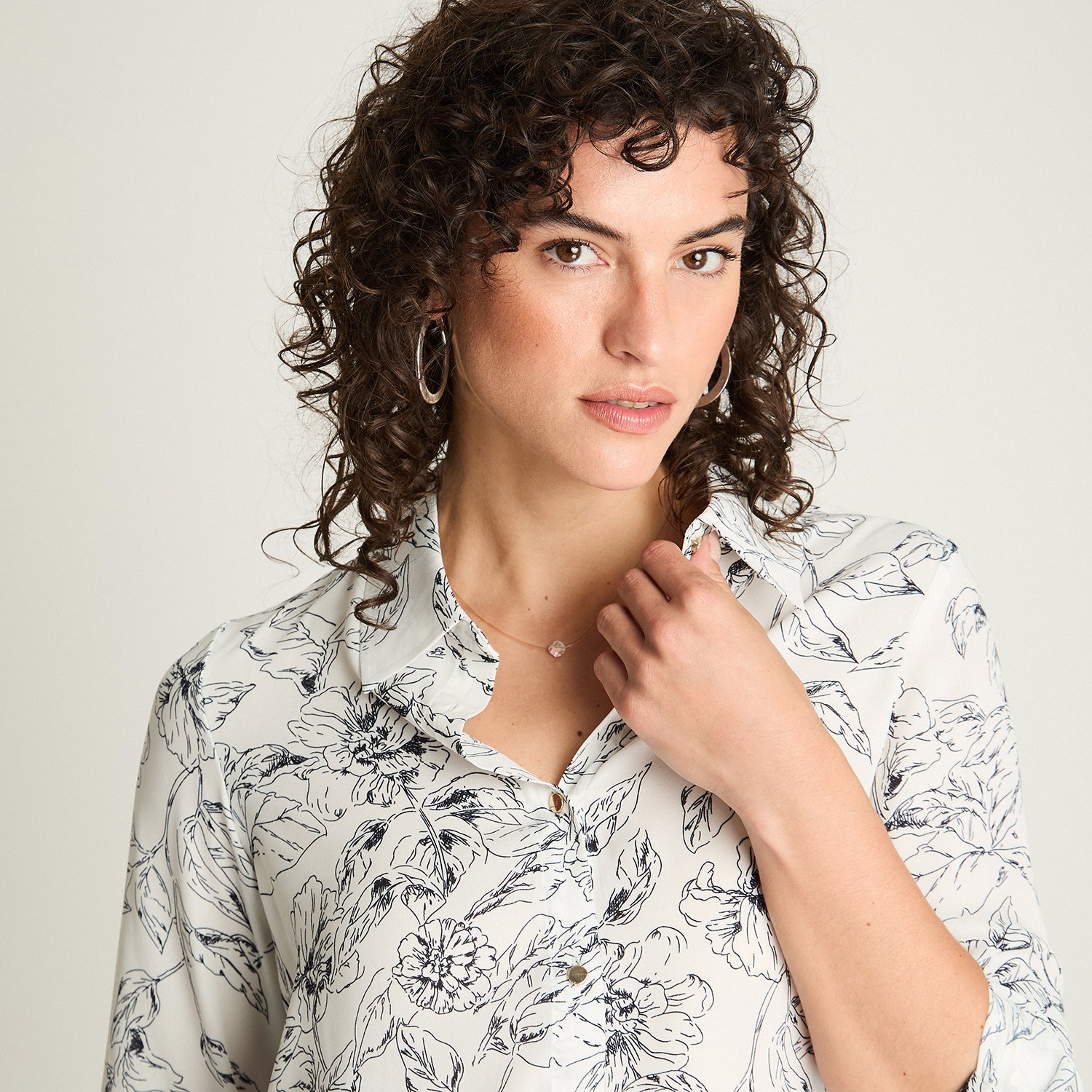 Blusa Camisera Manga Larga Azul Lorenzo Di Pontti