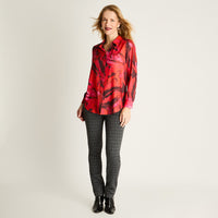 Blusa Manga Larga Camisera Rojo
