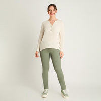 Blusa Cuello Mao Botones Beige Curvi