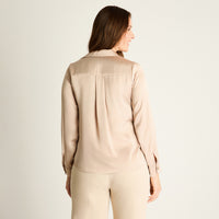 Blusa Arena Manga Larga Cuello Camisero