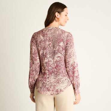 Blusa Arena Estampada Cuello Redondo