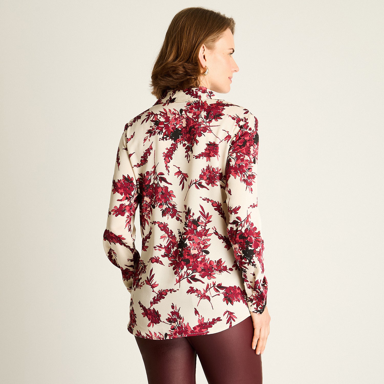 Blusa Rosada con Estampado Floral