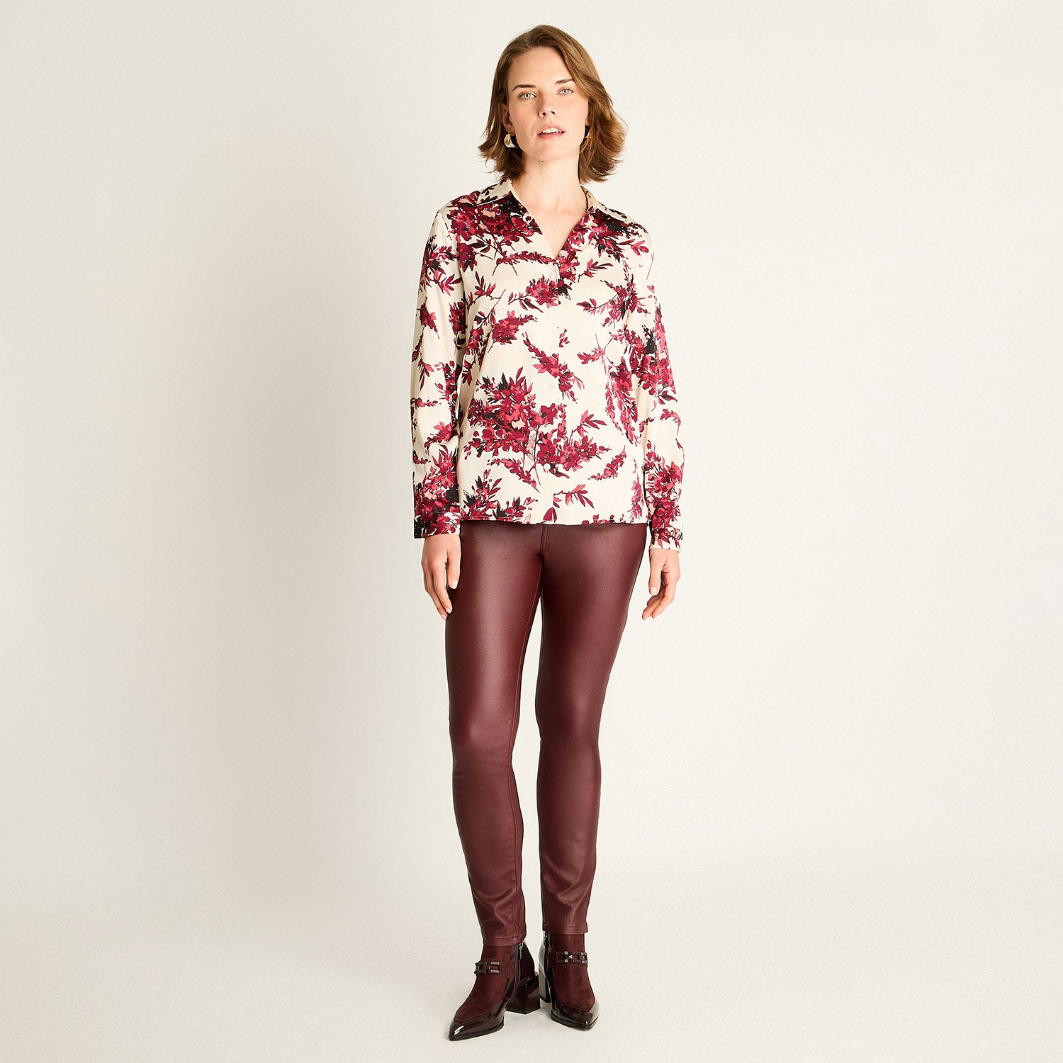 Blusa Rosada con Estampado Floral