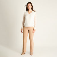 Blusa Crudo con Cuello Camisero