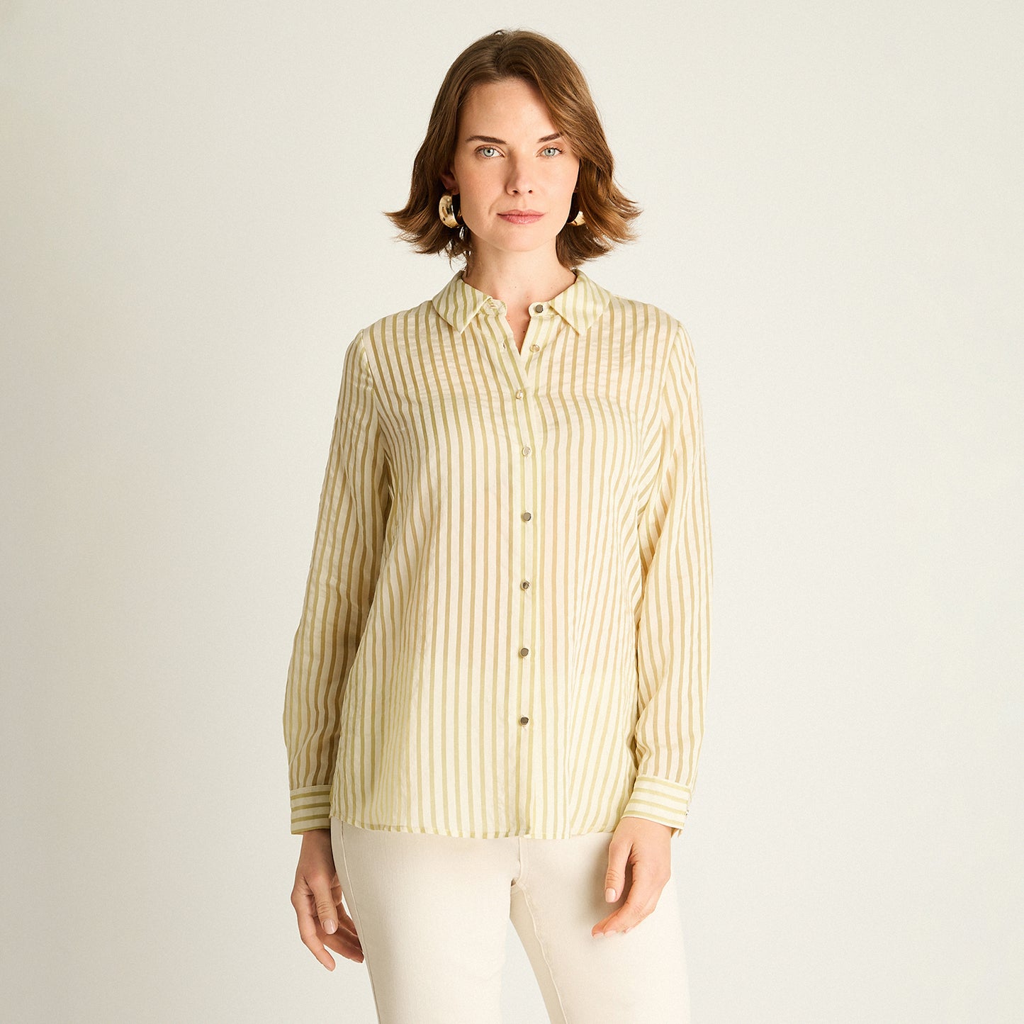 Blusa Verde a Rayas