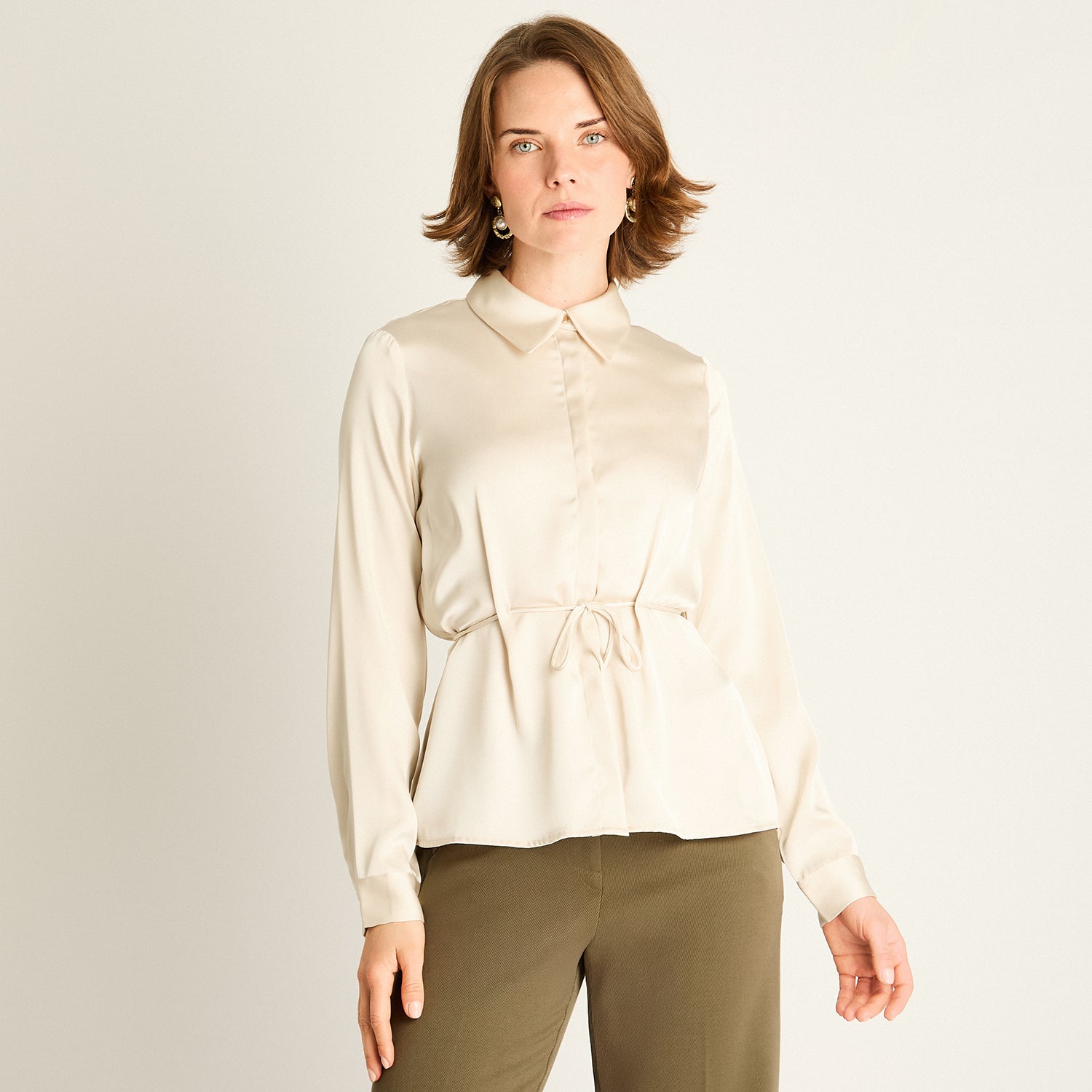 Blusa Arena con Amarra en la Cintura