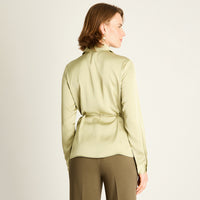 Blusa Verde con Amarra en la Cintura
