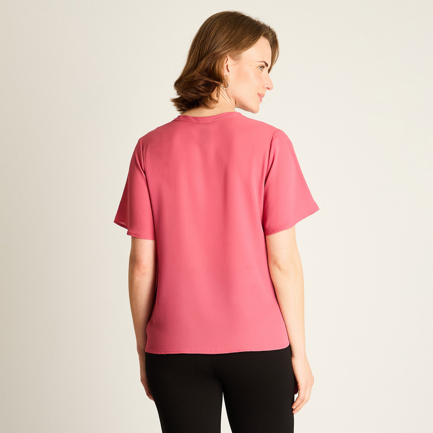 Blusa Rosado con Bolsillos Frontales