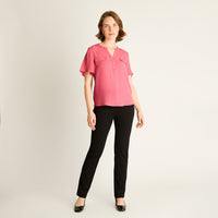 Blusa Rosado con Bolsillos Frontales