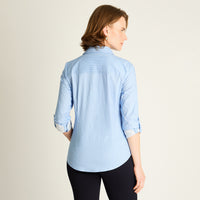 Blusa Celeste de Algodón