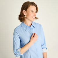 Blusa Celeste de Algodón