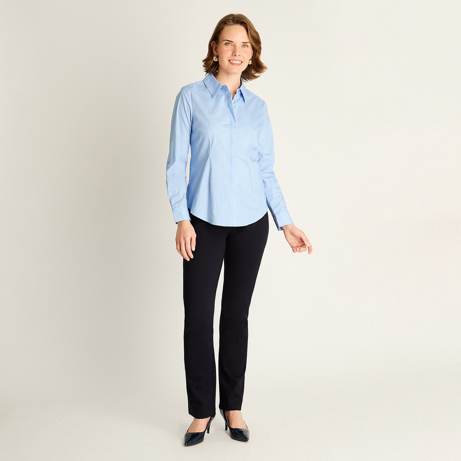 Blusa Celeste de Algodón