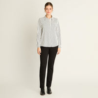 Blusa Blanca Rayas Finas - Lorenzo di Pontti