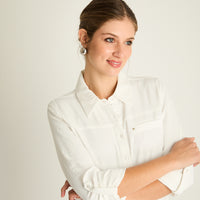 Blusa Crudo Detalle Bolsillo - Lorenzo di Pontti