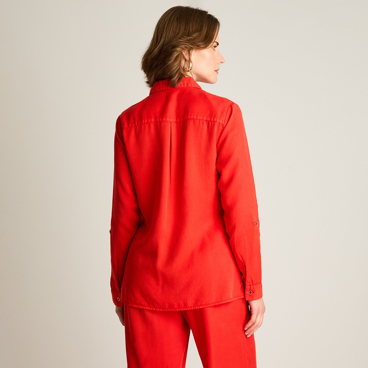 Blusa Roja Camisera de Lyocell