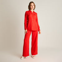 Blusa Roja Camisera de Lyocell