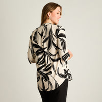 Blusa Arena Lino Estampada Manga Larga