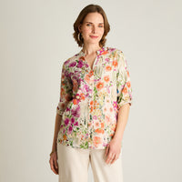 Blusa Fucsia Floral Larga