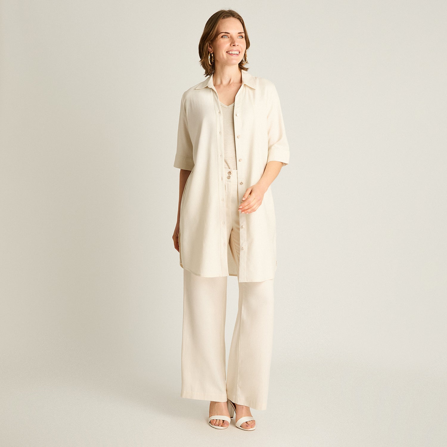 Blusa Arena Lino Abotonada