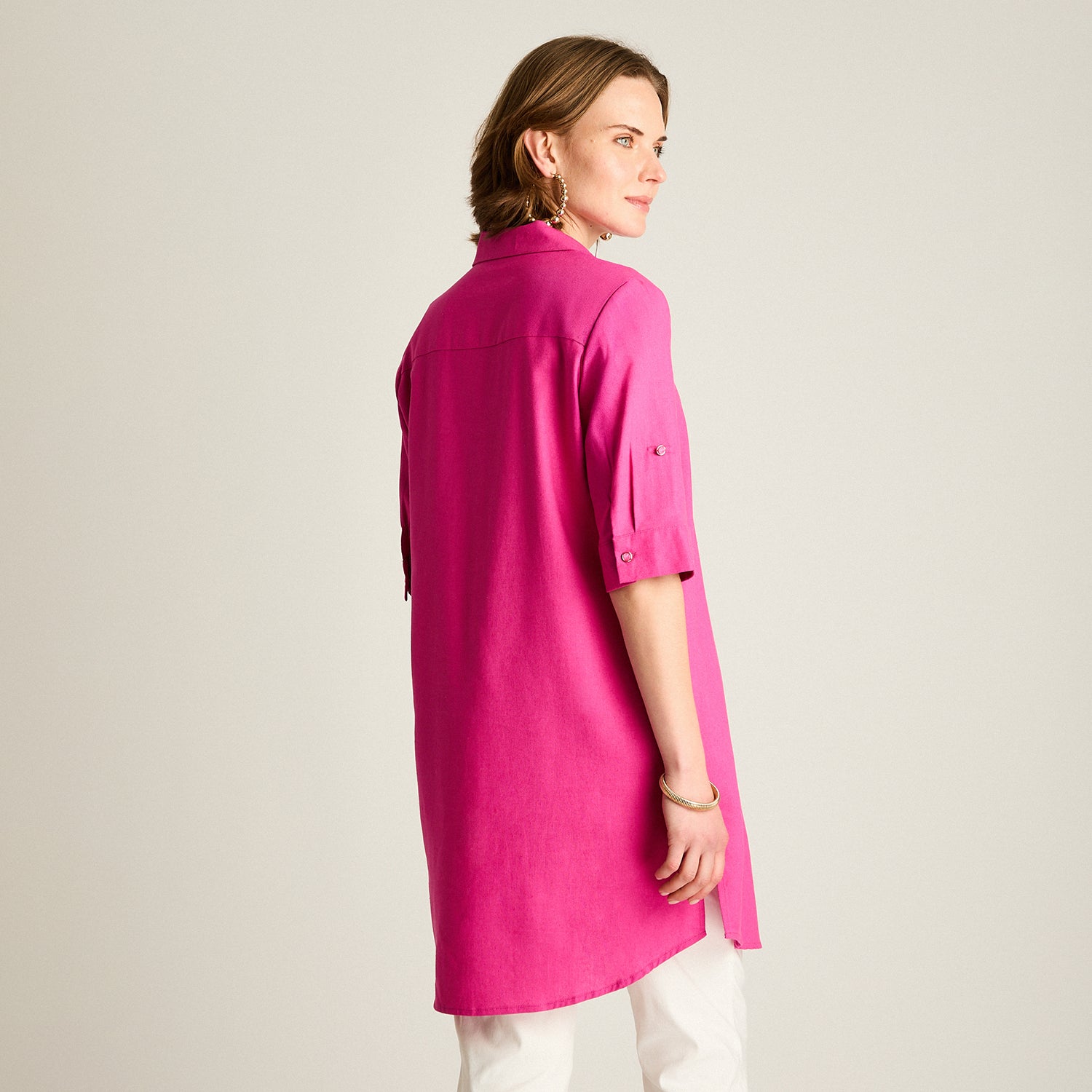 Blusa Morado Floral Manga Larga