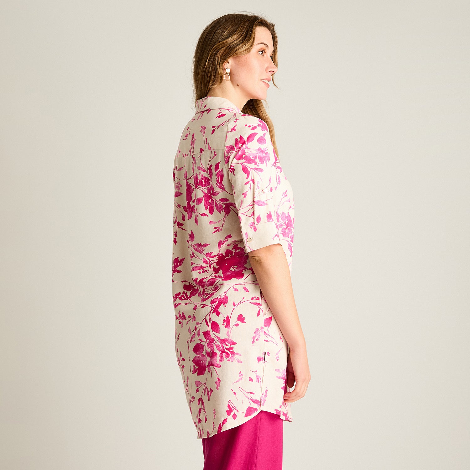 Blusa Fucsia Manga Larga