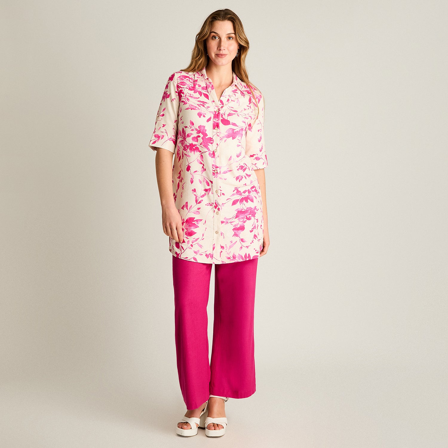 Blusa Fucsia Manga Larga