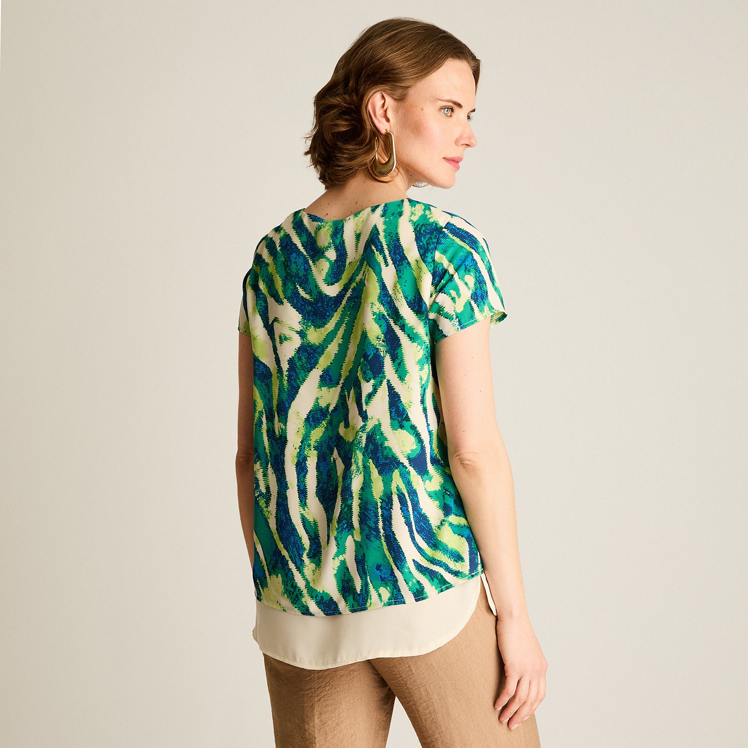 Blusa Verde Estampado Jungle