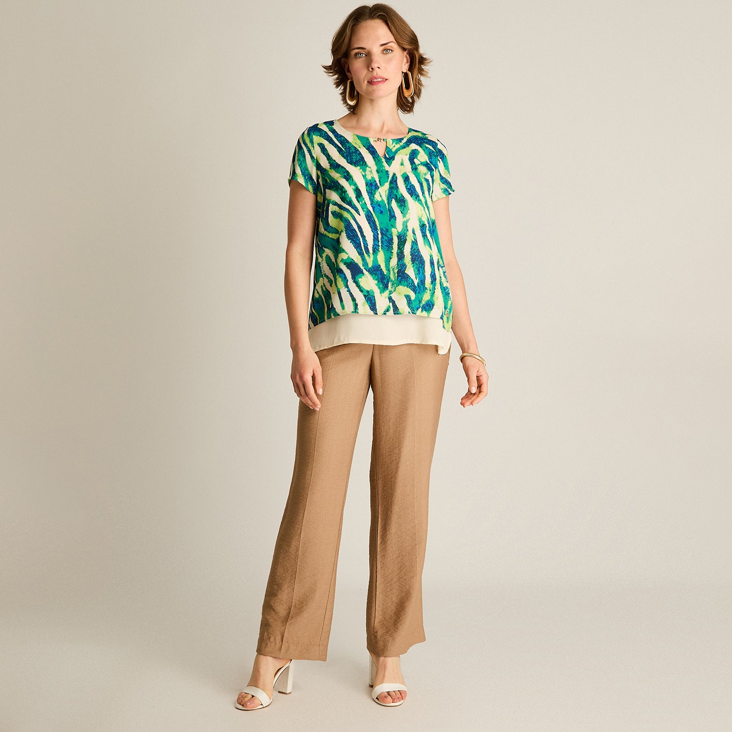 Blusa Verde Estampado Jungle
