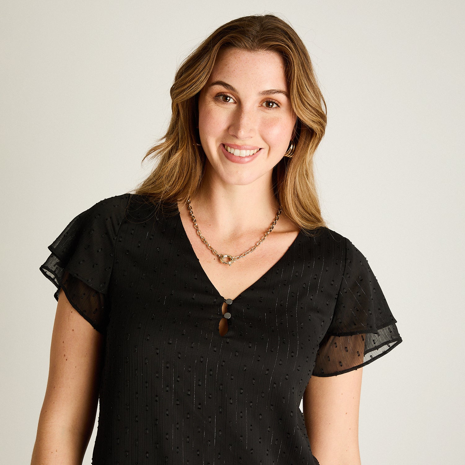 Blusa Negro Manga Corta con Forro