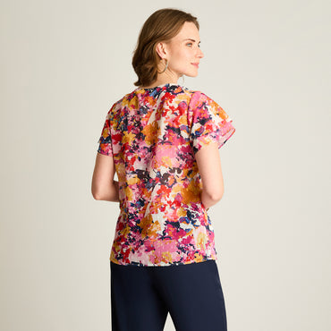 Blusa Fucsia Manga Corta con Forro